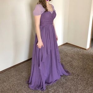 Purple Christina Wu Full-length Formal Dress, Size 4, Very Lillac